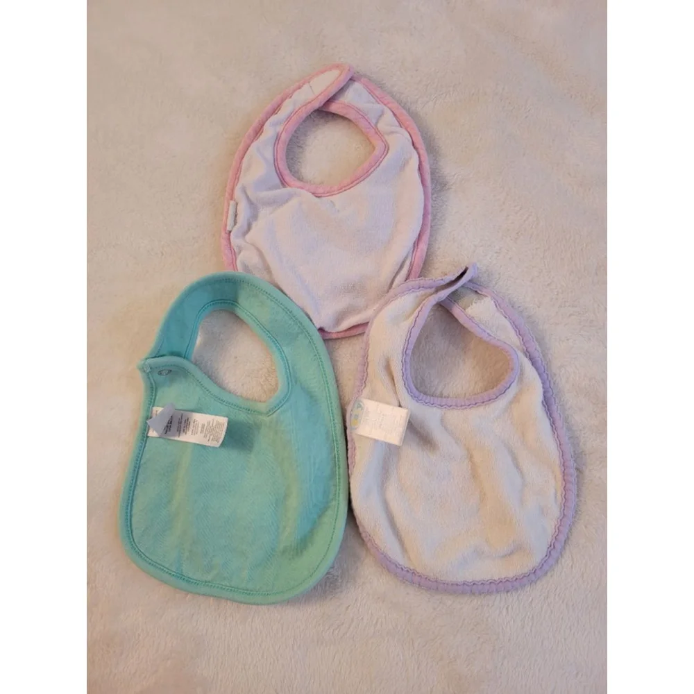 Baby Girl Accessories Bundle Bibs Bandanas Receiving Blankets